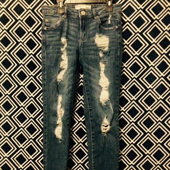 GARAGE Super Skinny distressed jeans - Picture 1 of 2